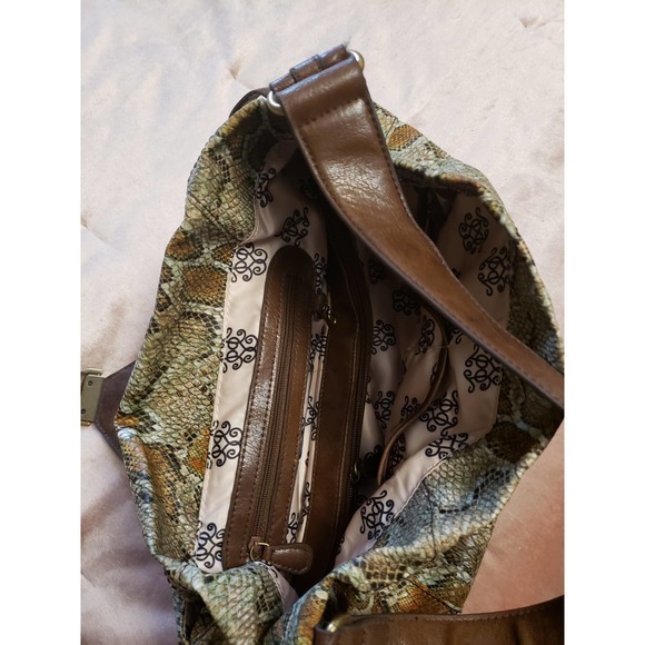 Jessica Simpson, shoulder handbag, purse, embossed, reptile, snake, print - Picture 4 of 4